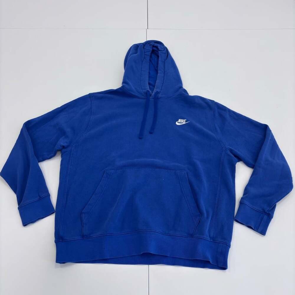 Vintage Nike Royal Blue Small Embroidered Swoosh Hoodie